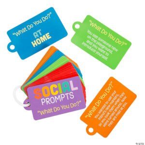 Social Emotional Learning Social Skills Prompt Card Sets on a Ring